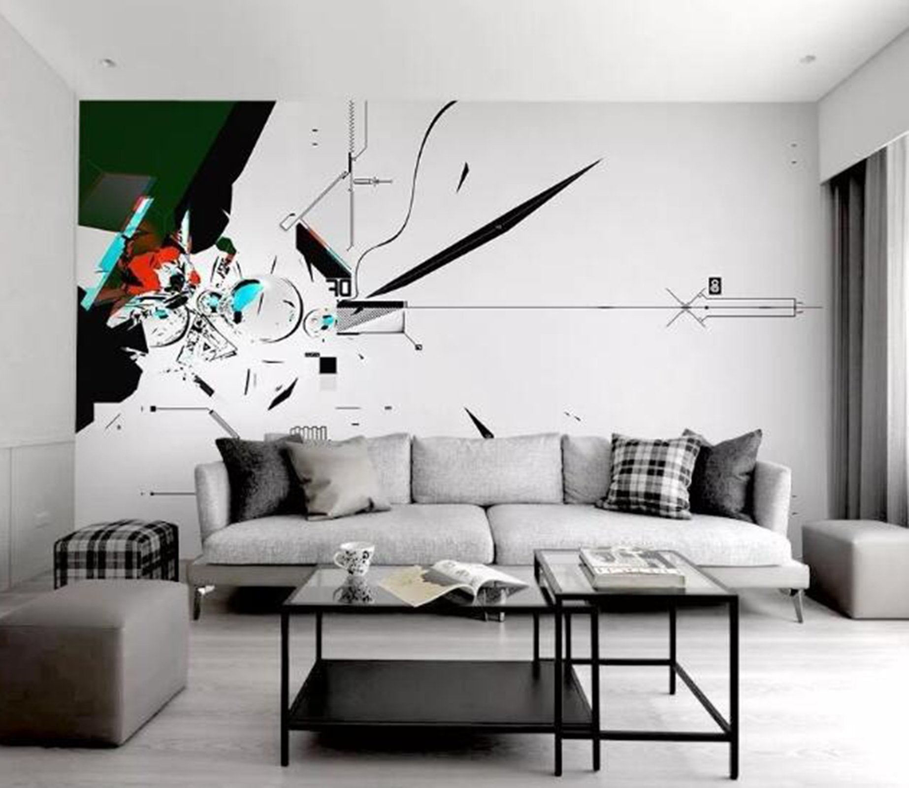 3D Abstract Pattern WG64 Wall Murals