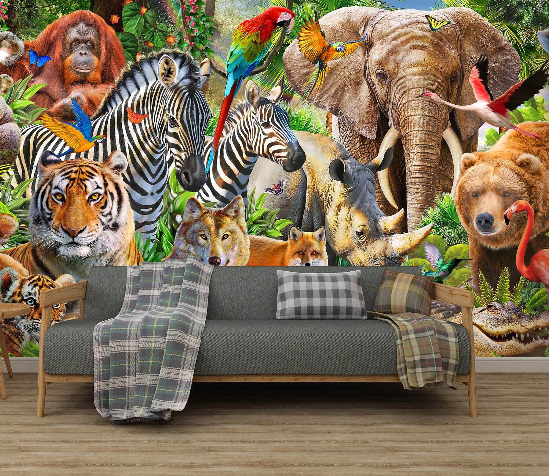 3D Animal World 1424 Adrian Chesterman Wall Mural Wall Murals