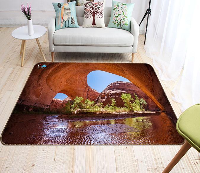 3D Cave River 409 Non Slip Rug Mat